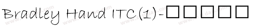 Bradley Hand ITC(1)字体转换